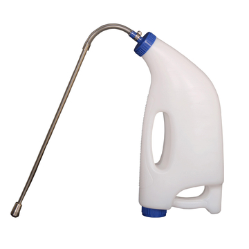 PE 3-4L  Food Grade Nipple Calf Drench Bottle Stainless Steel Tube